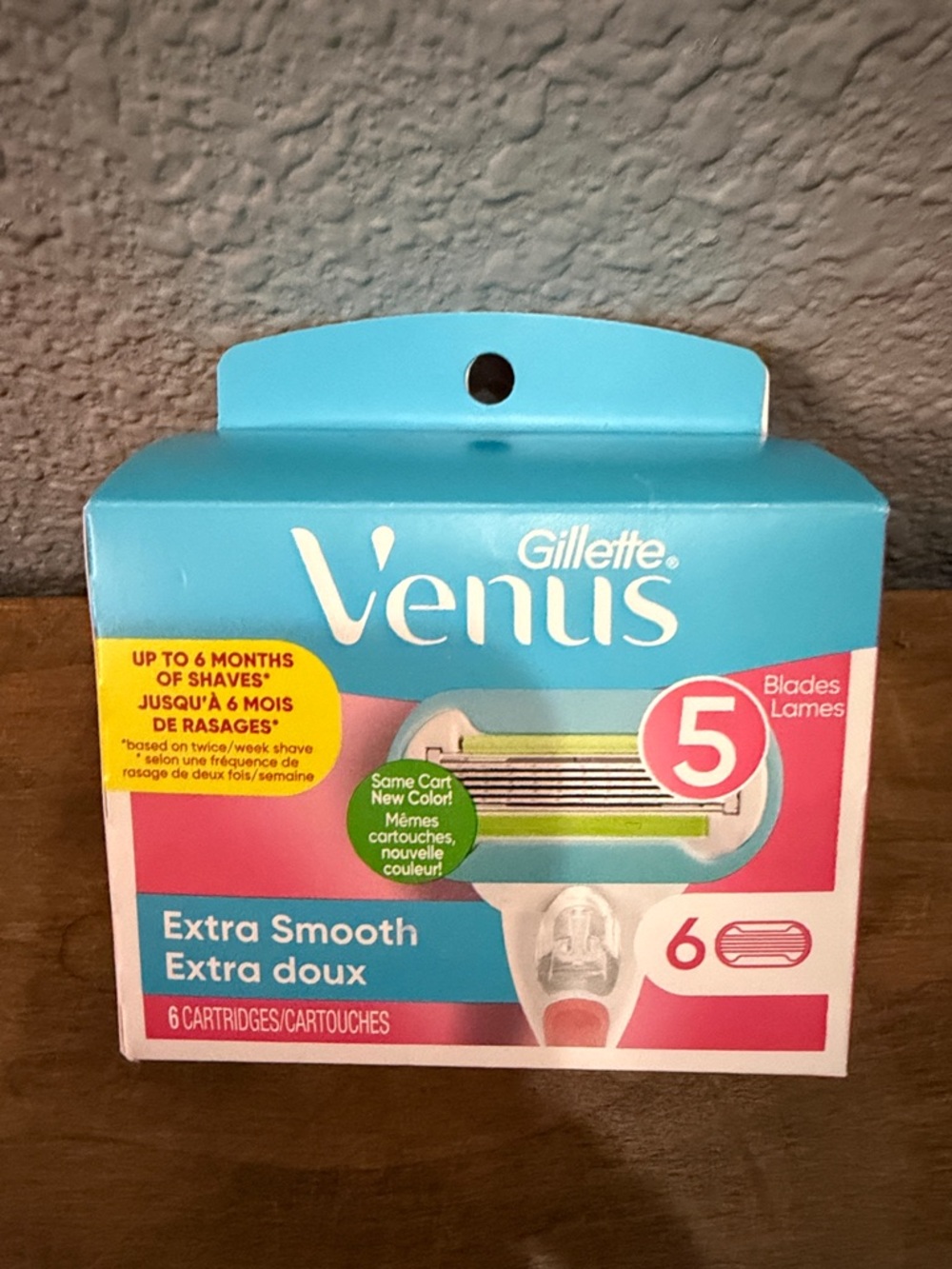 Extra Smooth Razor Cartridges - Blue/Pink (6 Pack) NEW